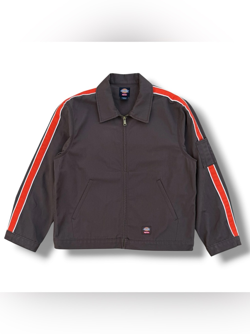 Dickies x Supreme Stripe Eisenhower Jacket Brown/Orange Size Large SS22